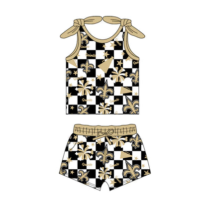 ( Moq 5 each style ) Baby Girl Toddler Cheer Sibling Team Romper Dress Set 7.16