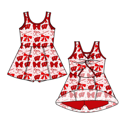 ( Moq 5 each style ) Baby Girl Toddler W Team Bows Sibling Dress Set 6.27