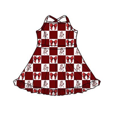 ( Moq 5 Each Style ) Baby Boys Girls Toddler Horse Bows Team Sibling Shorts Dress Sets Clothing