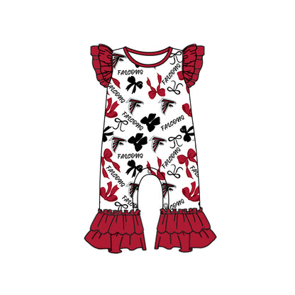 ( Moq 5 each style ) Baby Girl Toddler Bird Team Bows Sibling Romper Dress Set 7.12
