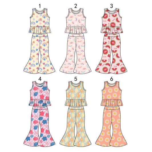 Baby Girl Sleeveless Sibling Pants Set ( Moq 5 Each Style ) 1.7