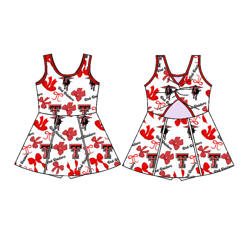( Moq 5 each style ) Baby Girl Team TT Bows Sibling Dress Set 5.23
