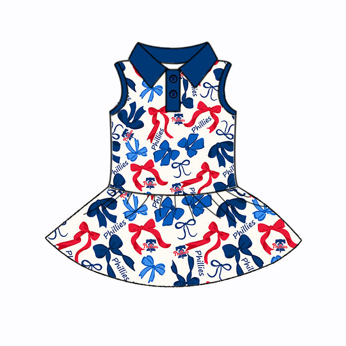 ( Moq 5 each style ) Baby Girl Team Bows Sibling Dress Set 5.17