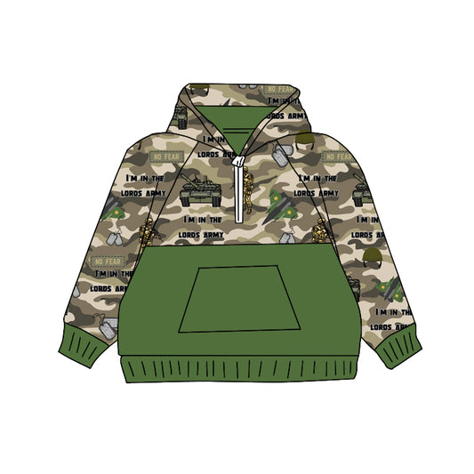 Baby Boy Kids Camo Long Sleeves Zipper Hoodie Green Shirt Tops