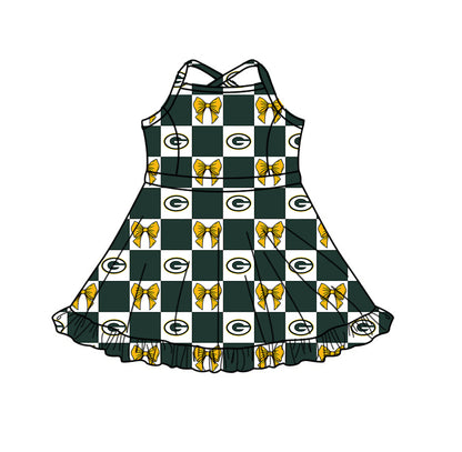 ( Moq 5 Each Style ) Baby Boys Girls Toddler Bows Green Plaid Team Sibling Shorts Dress Shirt Set Summer Clothes