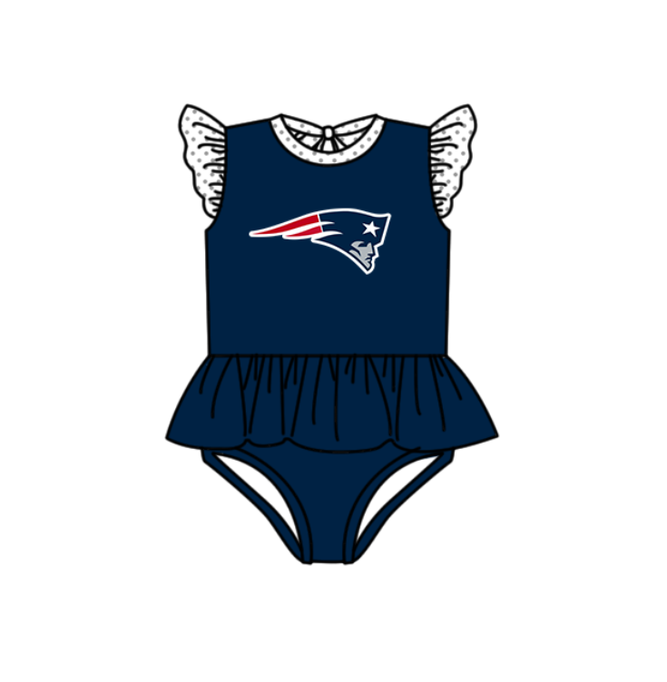 ( Moq 5 Each Style ) Baby Boys Girls Kids Team Sibling Navy Jumpsuits Sets Swimsuits Clothes