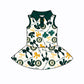 ( Moq 5 each style ) Baby Girl Team Green Orange Bows Sibling Dress Set 5.21