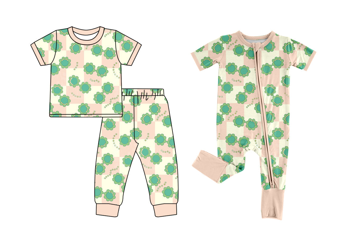 Baby Girl Short Sleeves St Patrick Sibling Romper Set ( Moq 5 Each Design ) 12.7