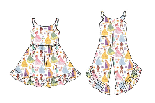 Baby Girl Sleeveless Princess Sibling Jumpsuit Dress ( Moq 5 Each Style ) 3.4