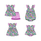 Baby Girl Leopard Rainbow Sibling Romper Dress Clothes Set ( Moq 5 Each Design )