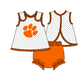 ( Moq 5 ) Baby Girls Toddler Dots Tops Orange Bummie Shorts Team Set