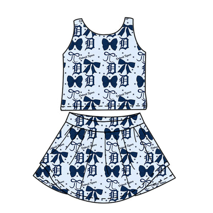 ( Moq 5 each style ) Baby Boy Girl Toddler Team Bows Sibling Shirt Dress Set 6.20