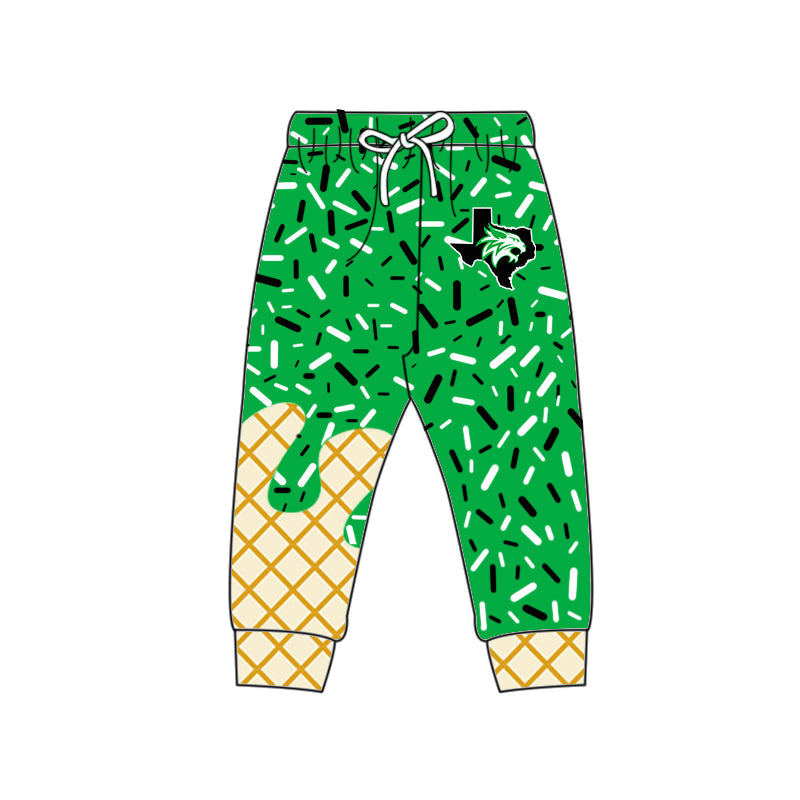( Moq 5 each style ) Baby Boy Girl Team Cheer Sibling Shirt Green Bows Jumpsuit Dress Set 8.12