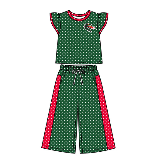 ( Moq 5 ) Baby Girls Kids Short Sleeves Shirt Pants Team Set Clothes