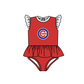 ( Moq 5 Each Style ) Baby Boys Girls Kids Team Sibling Red Jumpsuits Sets Swimsuits