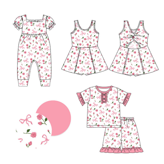 Baby Girl Bows Flower Sibling Romper Dress Set ( Moq 5 Each Style ) 1.16