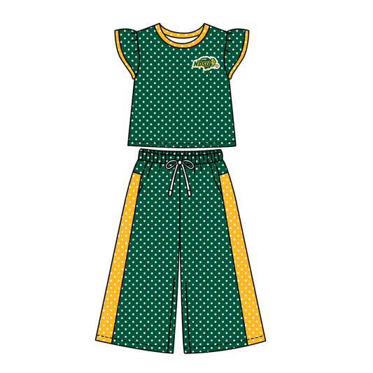 ( Moq 5 ) Baby Girls Kids Short Sleeves Shirt Pants Team Set Clothes