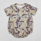 Baby Boy Infant Short Sleeves Embroidery Ducks Camo Sibling Hunting Romper RTS