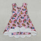 Baby Girls Kids Sleeveless Yoga Active Princess Knee Length Dress RTS