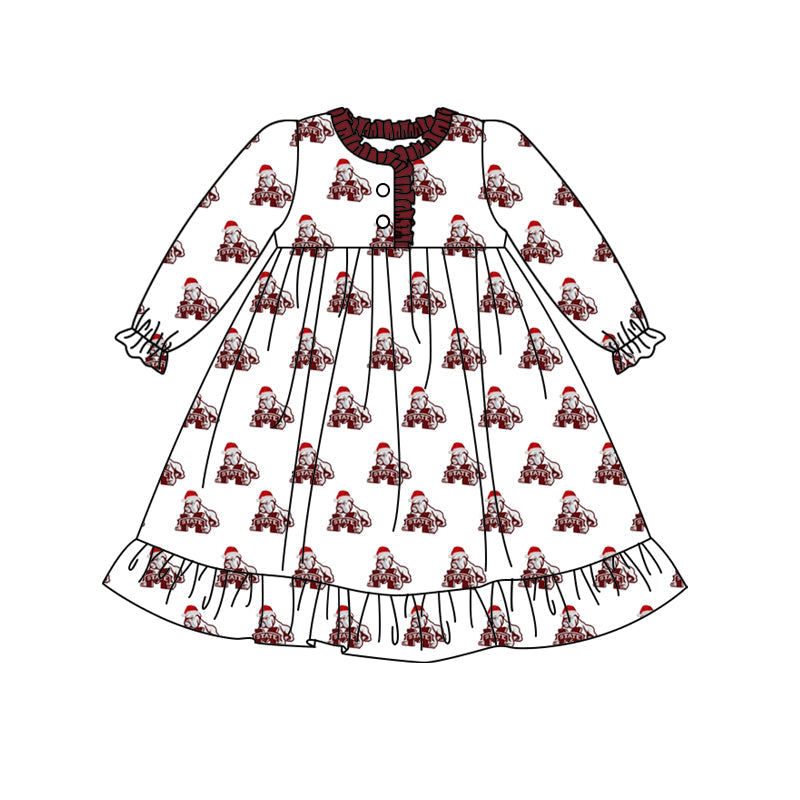 Baby Girl Dogs Long Sleeve Team Dress