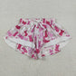 Baby Girls KIds Rabbits Flower Yoga Active Easter Ruffle Shorts Bottom RTS