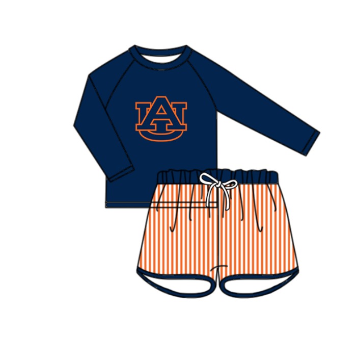 ( Moq 5 Each Style ) Baby Boys Girls Kids Team Sibling Navy Jumpsuits Sets Swimsuits