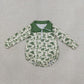 Baby Boys Infant Long Sleeves Ducks Zipper Green Bubble Romper Clothes RTS