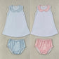 Sibling Baby Boys Girls Sleeveless Tops Plaid Bummie Shorts Sets Clothes RTS