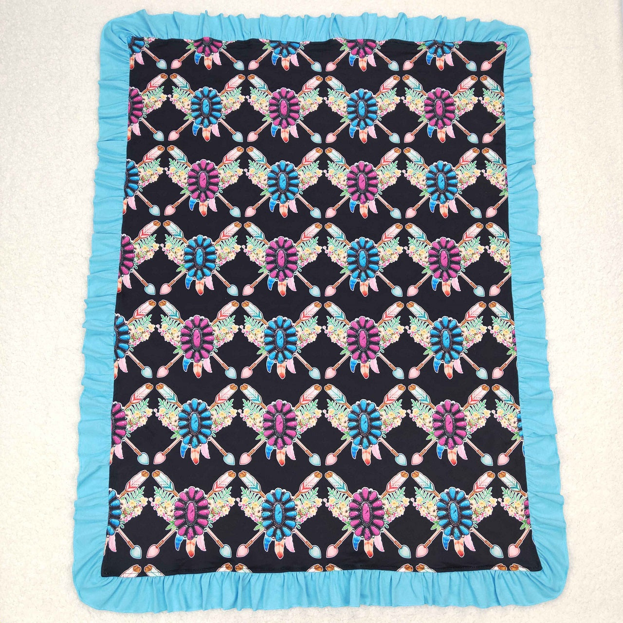 BL0052 Baby Girl Western Blanket