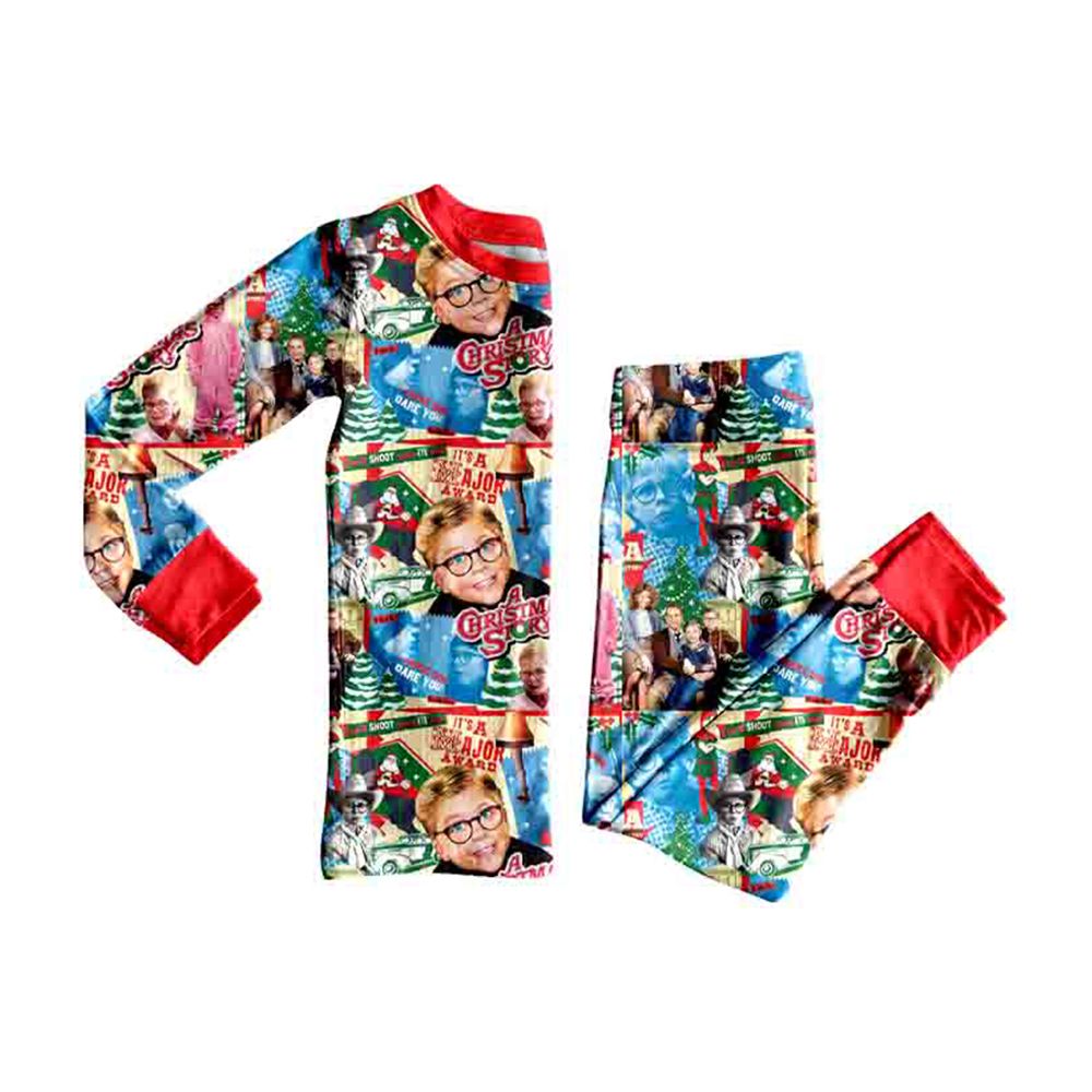 ( Moq 5 ) Preorder Baby Boy Kids Long Sleeves Christmas Shirt Pants Set Pajamas Clothes