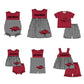 ( Moq 5 Each Style ) Baby Boys Girls Kids Pigs Plaid Team Sibling Rompers Dress Sets