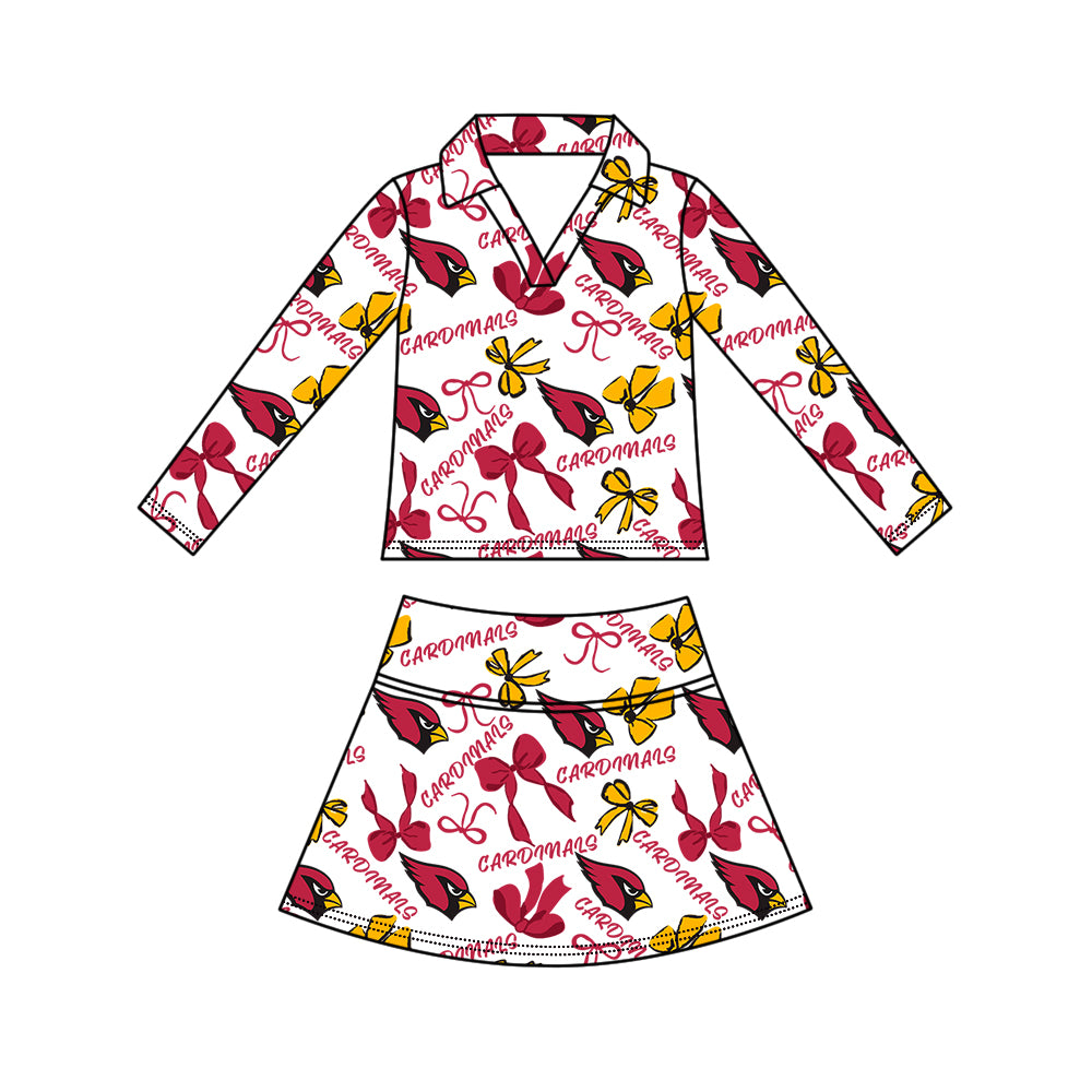 ( Moq 5 Each Style ) Sibling Baby Girls Kids Bows Team Shirt Sets Clothes