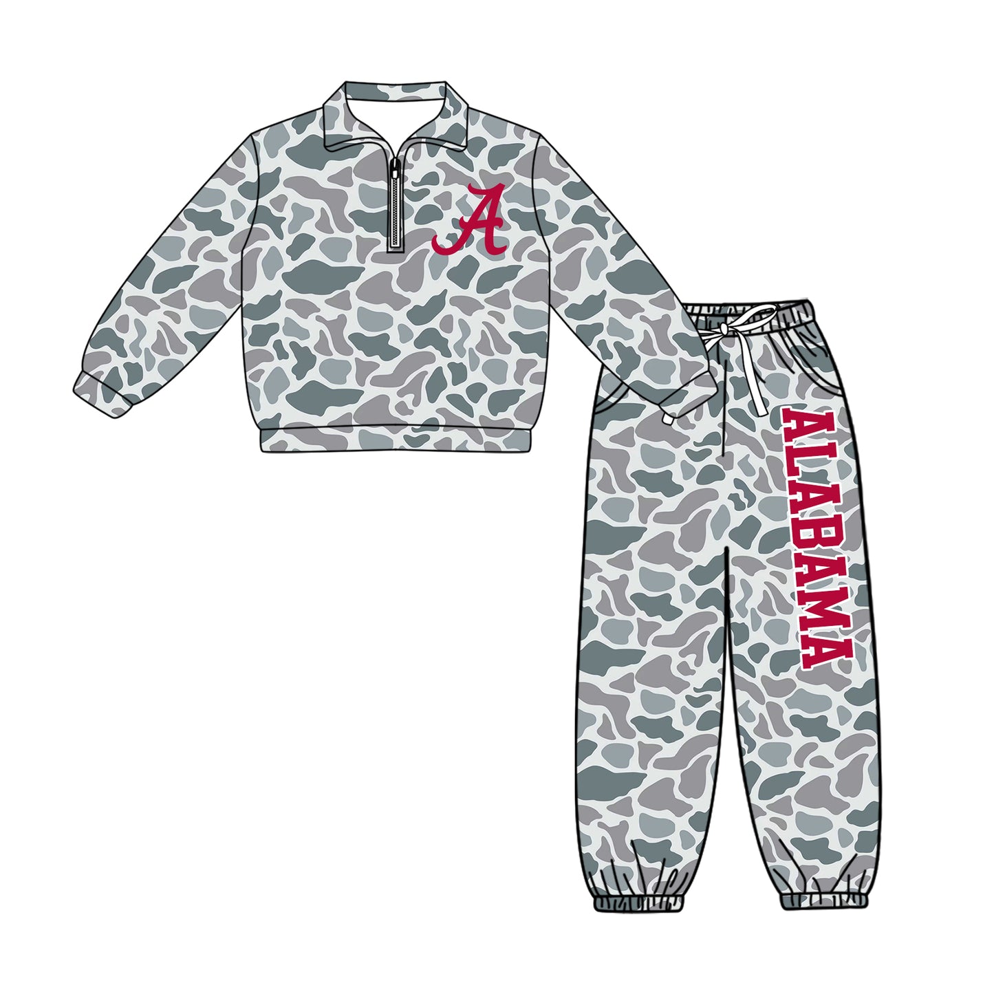 ( Moq 5 ) Baby Boys Toddler Long Sleeves Zipper Pullover Jogger Pants Team Clothes Set