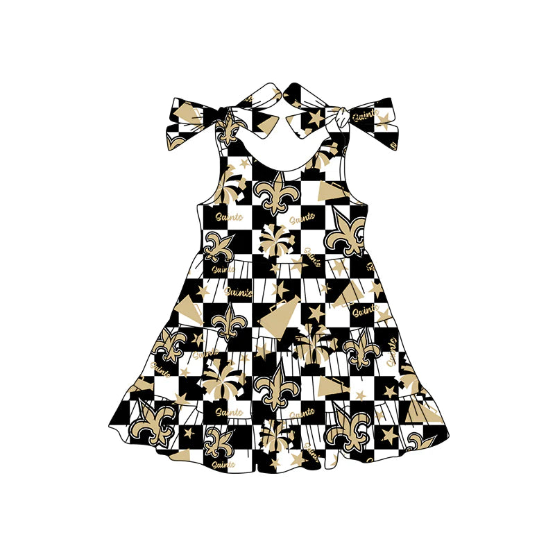 ( Moq 5 each style ) Baby Girl Toddler Cheer Sibling Team Romper Dress Set 7.16