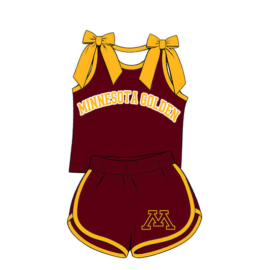 ( Moq 5 ) Sibling Baby Girls Kids Sleeveless Bows Shirt Shorts Team Set Clothes