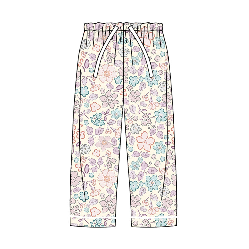 Adult Women Flower Pajamas Pants