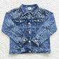 GT0175 Baby Girl Long Sleeves Pocket Denim Jacket Coat