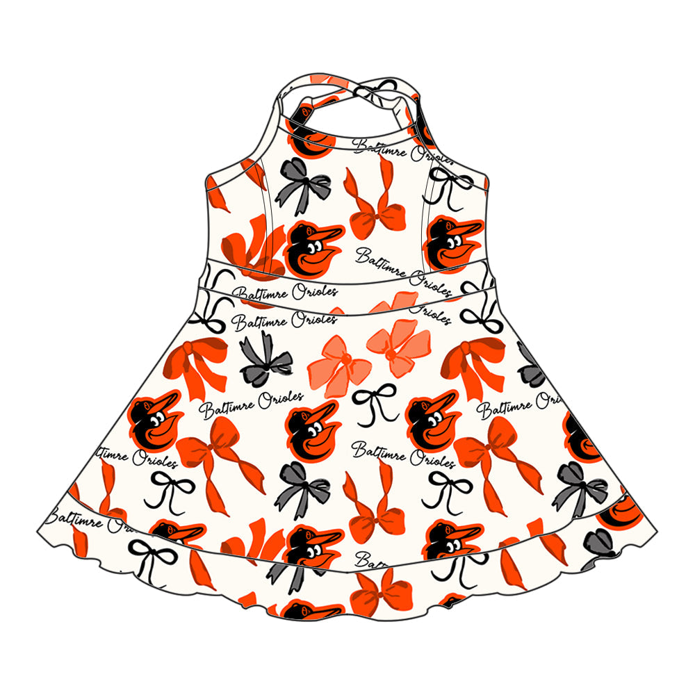 ( Moq 5 each style ) Baby Girl Team Bows Sibling Dress Set 5.19
