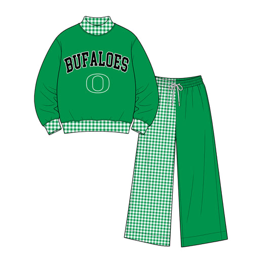 ( Moq 5 ) Baby Girls Kids Long Sleeves Shirt Plaid Pants Team Set Clothes