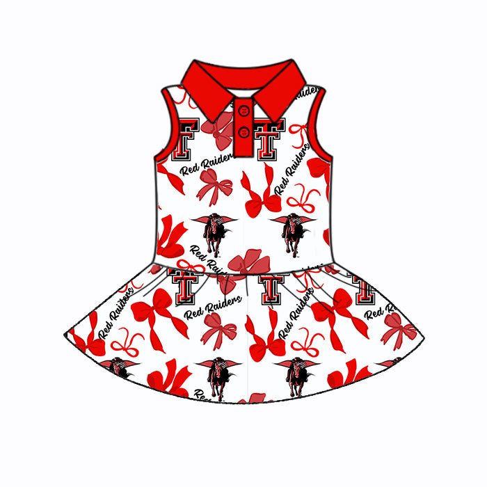 ( Moq 5 each style ) Baby Girl Team TT Bows Sibling Dress Set 5.23