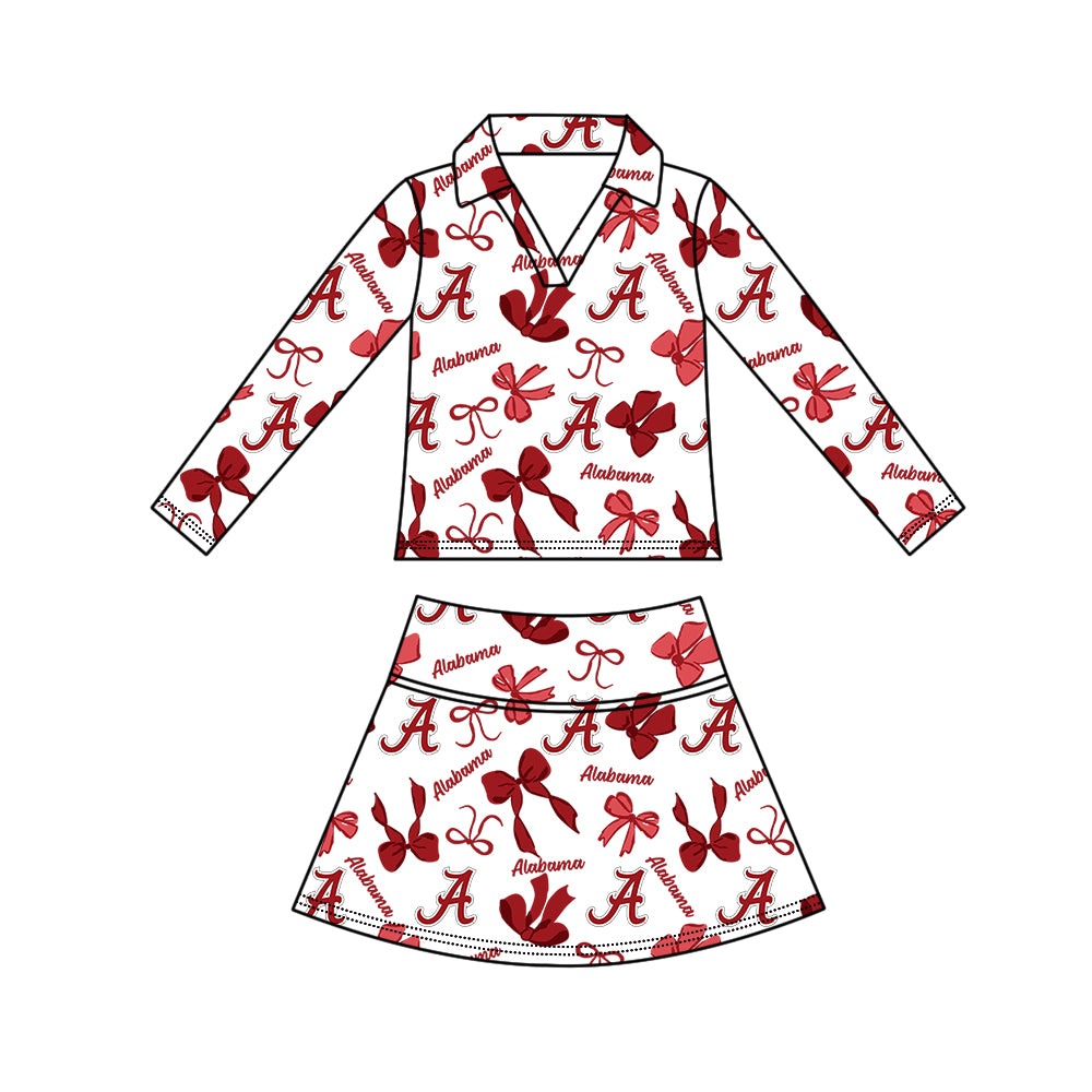 ( Moq 5 Each Style ) Sibling Baby Girls Kids Bows Team Shirt Sets Clothes