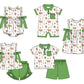 Baby Boy Girl Animals Sibling Matching Green Dress Romper Clothes Set ( Moq 5 Each style )