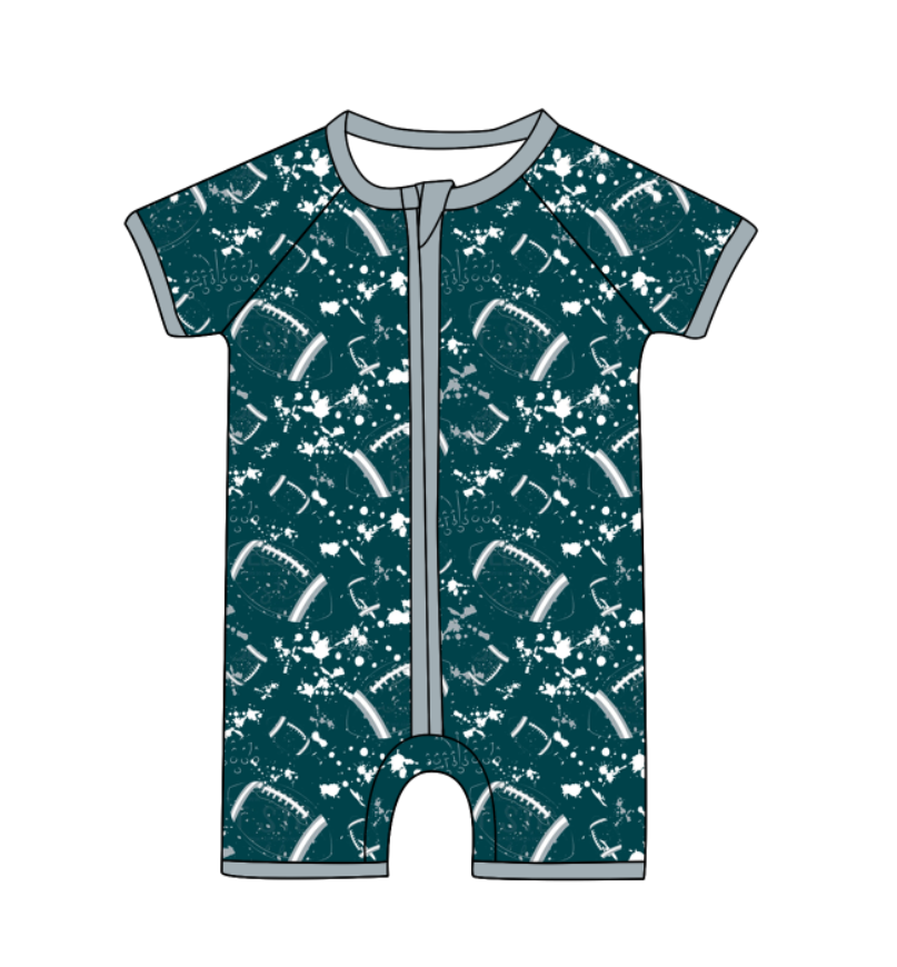 ( Moq 5 Each Style ) Baby Boys Girls Toddler Football Sibling Shorts Romper Bows Dresses Set Team Clothing