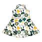 ( Moq 5 each style ) Baby Girl Team Green Orange Bows Sibling Dress Set 5.21