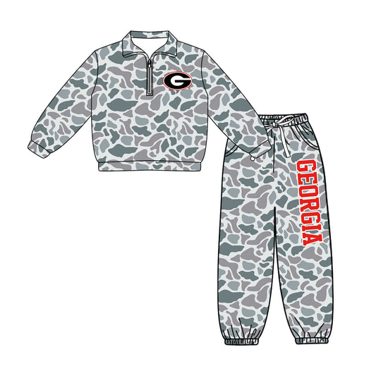 ( Moq 5 ) Baby Boys Toddler Long Sleeves Zipper Pullover Jogger Pants Team Clothes Set