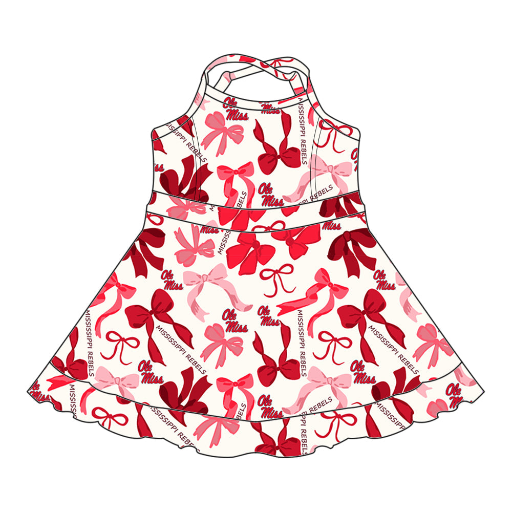 ( Moq 5 each style ) Baby Girl Team Bows Sibling Dress Set 5.14