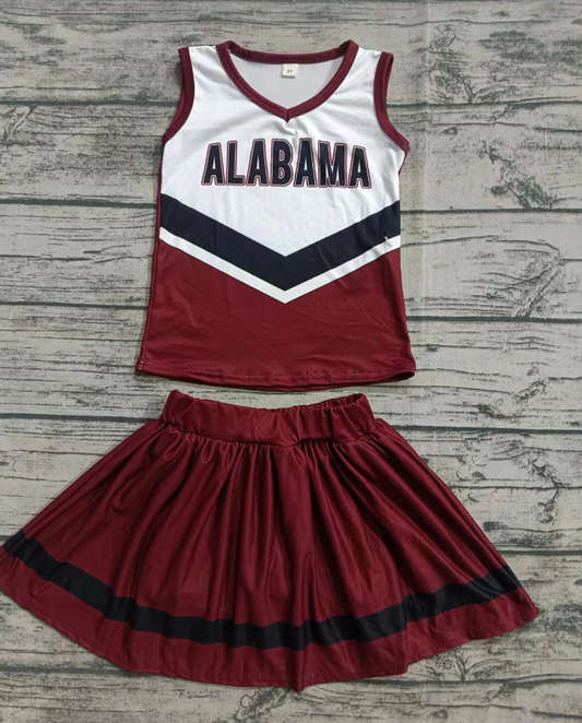 Baby Girl Sleeveless Tops Skirt Team Set