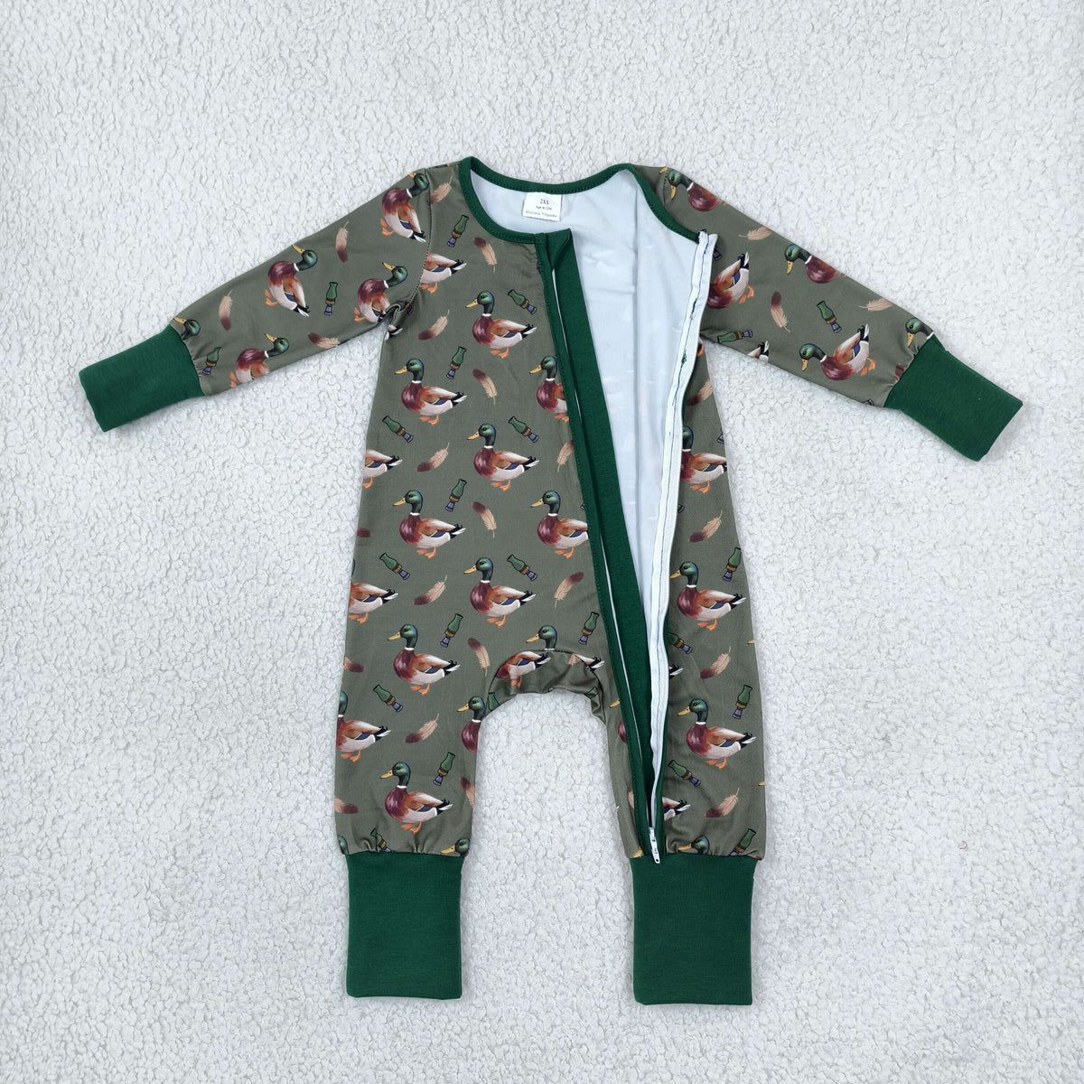 Sibling Baby Boys Kids Ducks Shirts Pants Hunting Romper Pajamas Set Blanket Green Clothes RTS