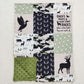 BL0071 Baby Kids Duck Deer Green Hunting Blanket