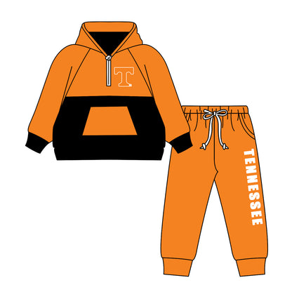 ( Moq 5 each style ) Baby Boy Girl T Team Sibling Orange Shirt Dress Set 8.21